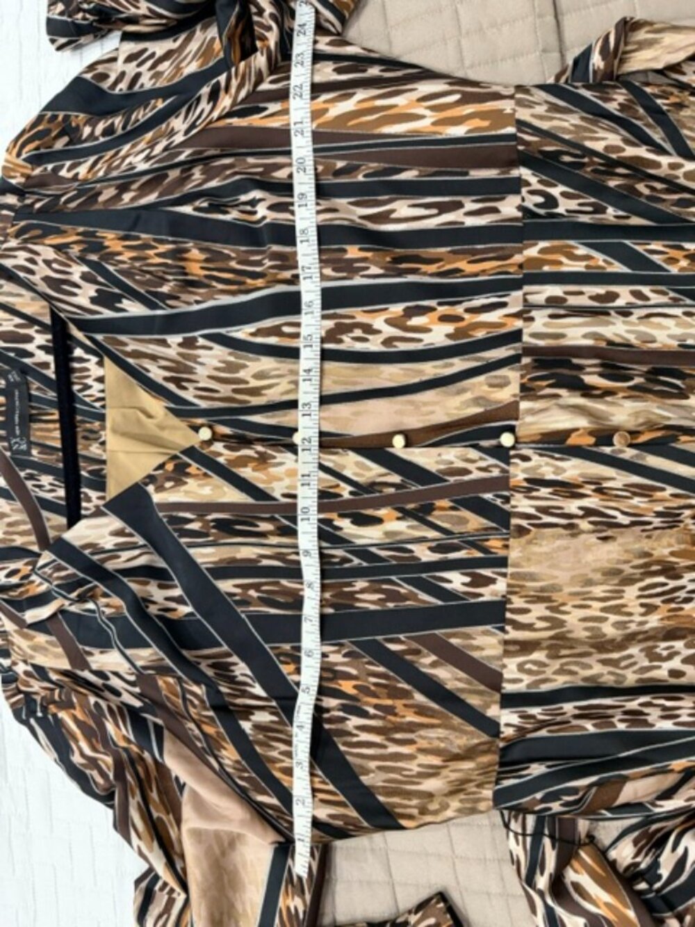 New York & Company Leopard Print Faux Wrap w/ POCKETS XXL | EUC - Picture 11 of 15